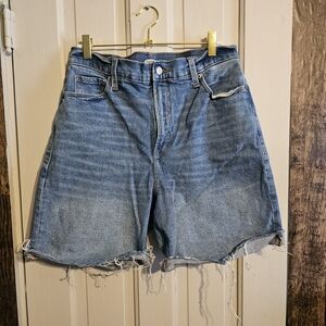 Old Navy Distressed Blue Denim High-Rise Shorts